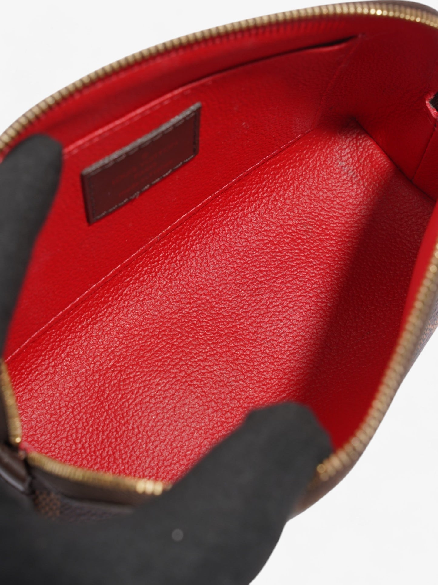 Louis Vuitton Pochette Cosmetic Damier Ebene Coated Canvas