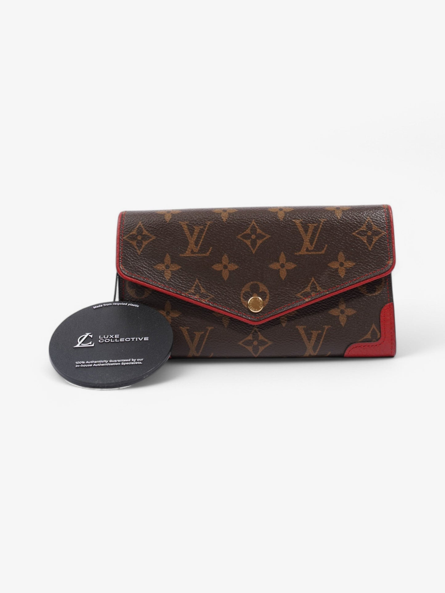 Louis Vuitton Sarah Wallet Monogram / Red Coated Canvas