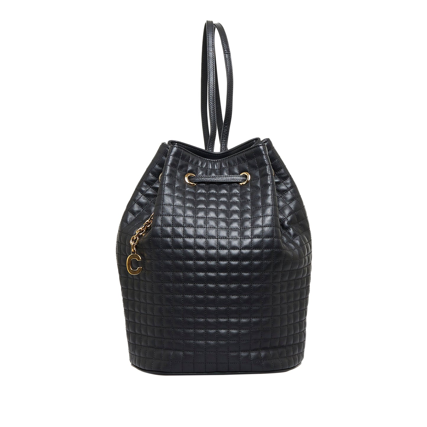 Celine Backpack Black Quilted Leather