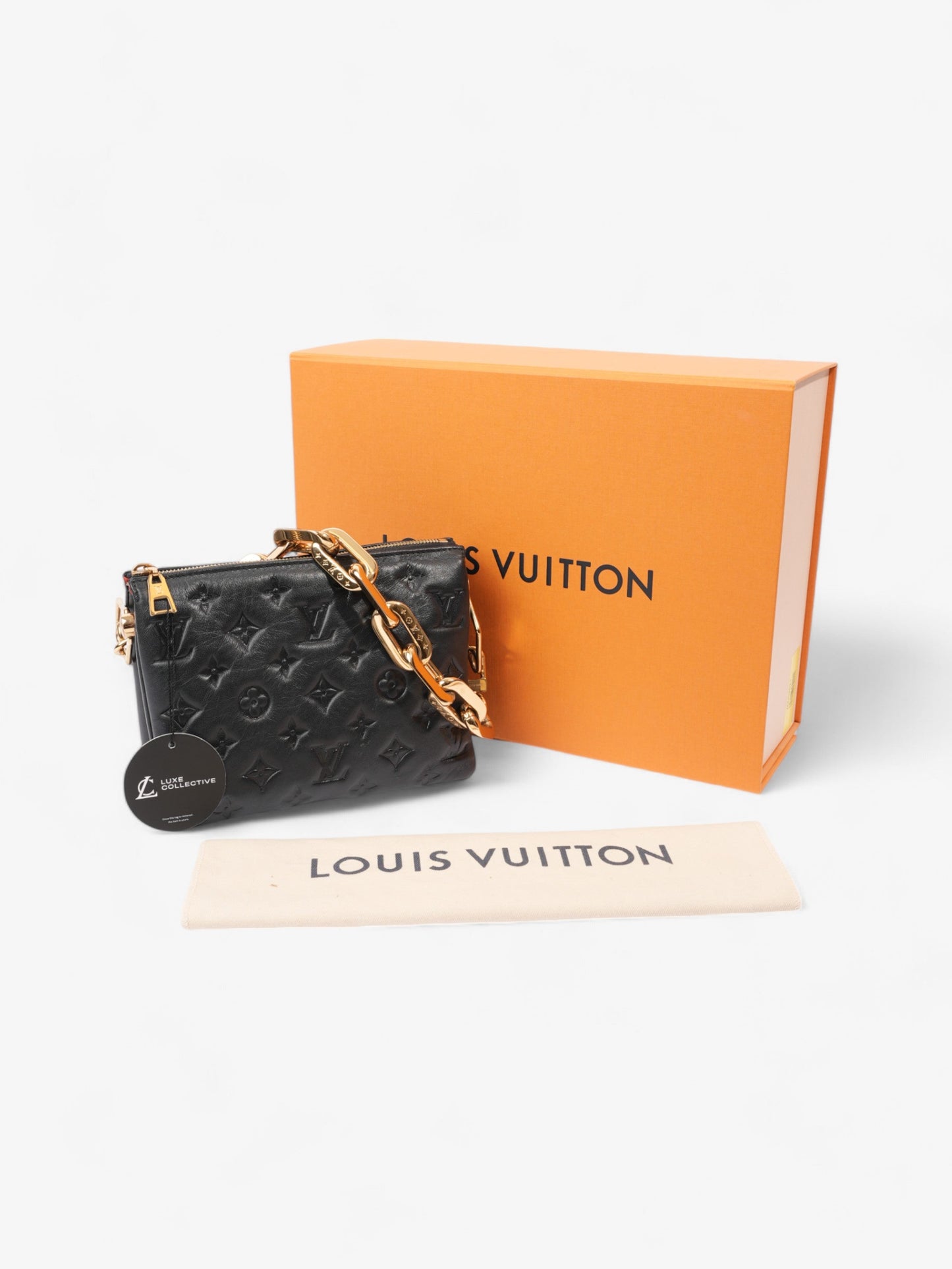 Louis Vuitton Coussin Black Lambskin Leather BB
