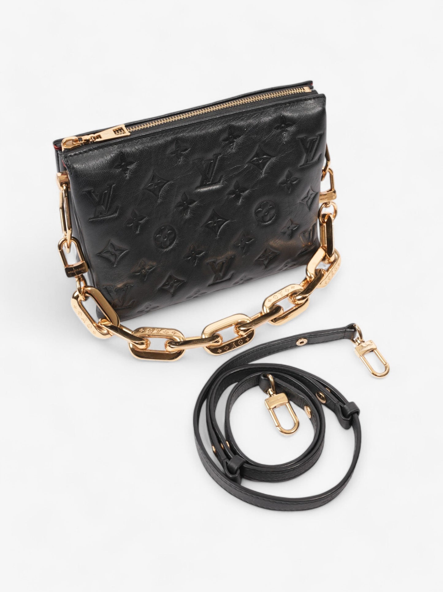 Louis Vuitton Coussin Black Lambskin Leather BB