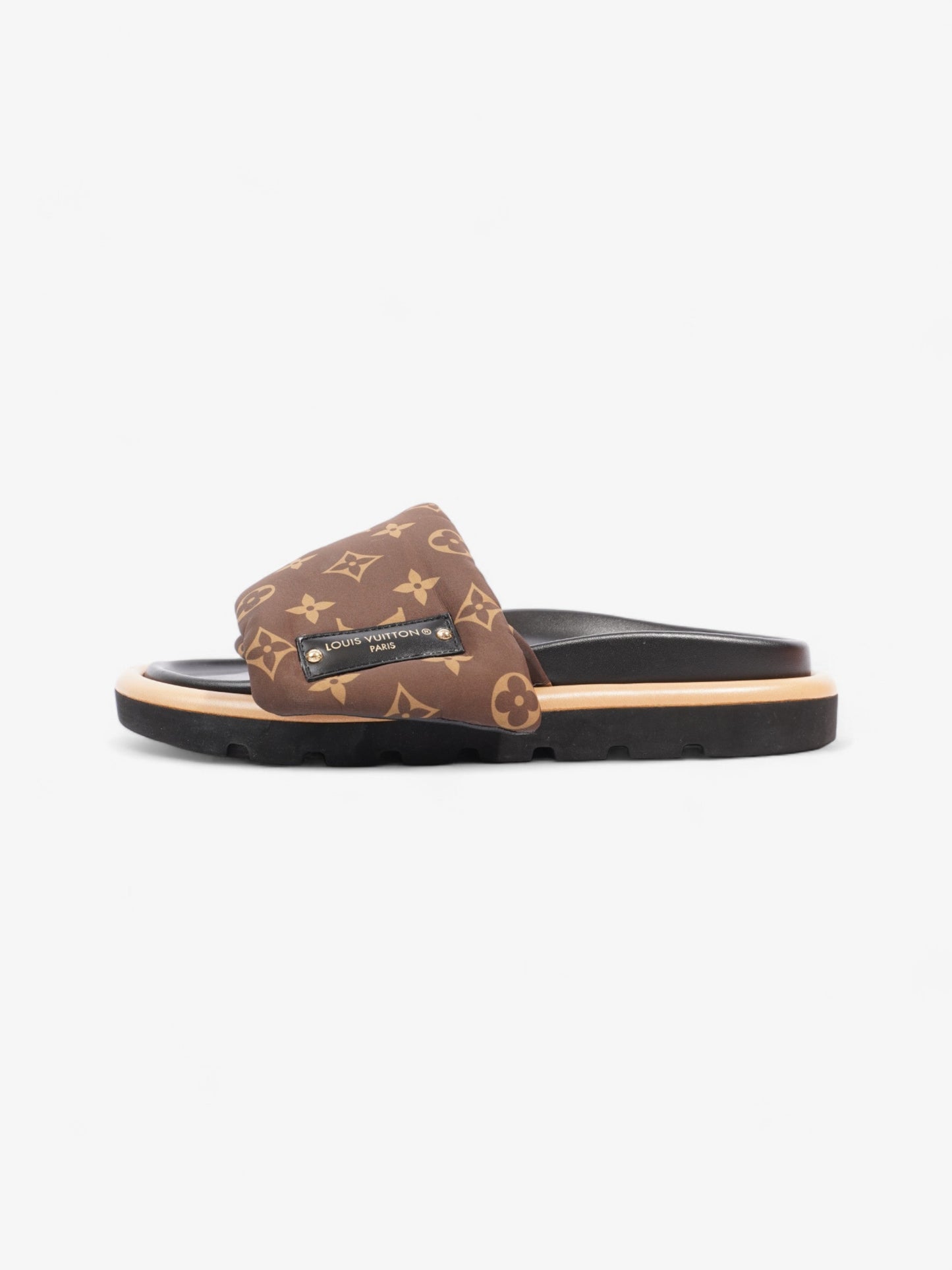 Louis Vuitton Pillow Slides Black / Brown Monogram Nylon EU 39 UK 6