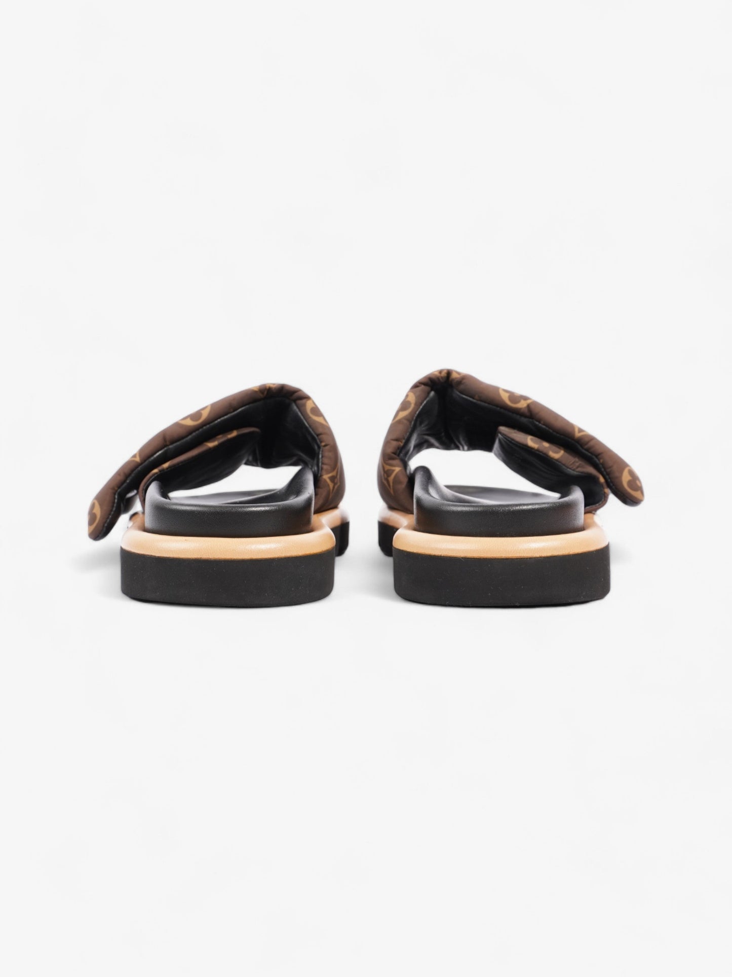 Louis Vuitton Pillow Slides Black / Brown Monogram Nylon EU 39 UK 6