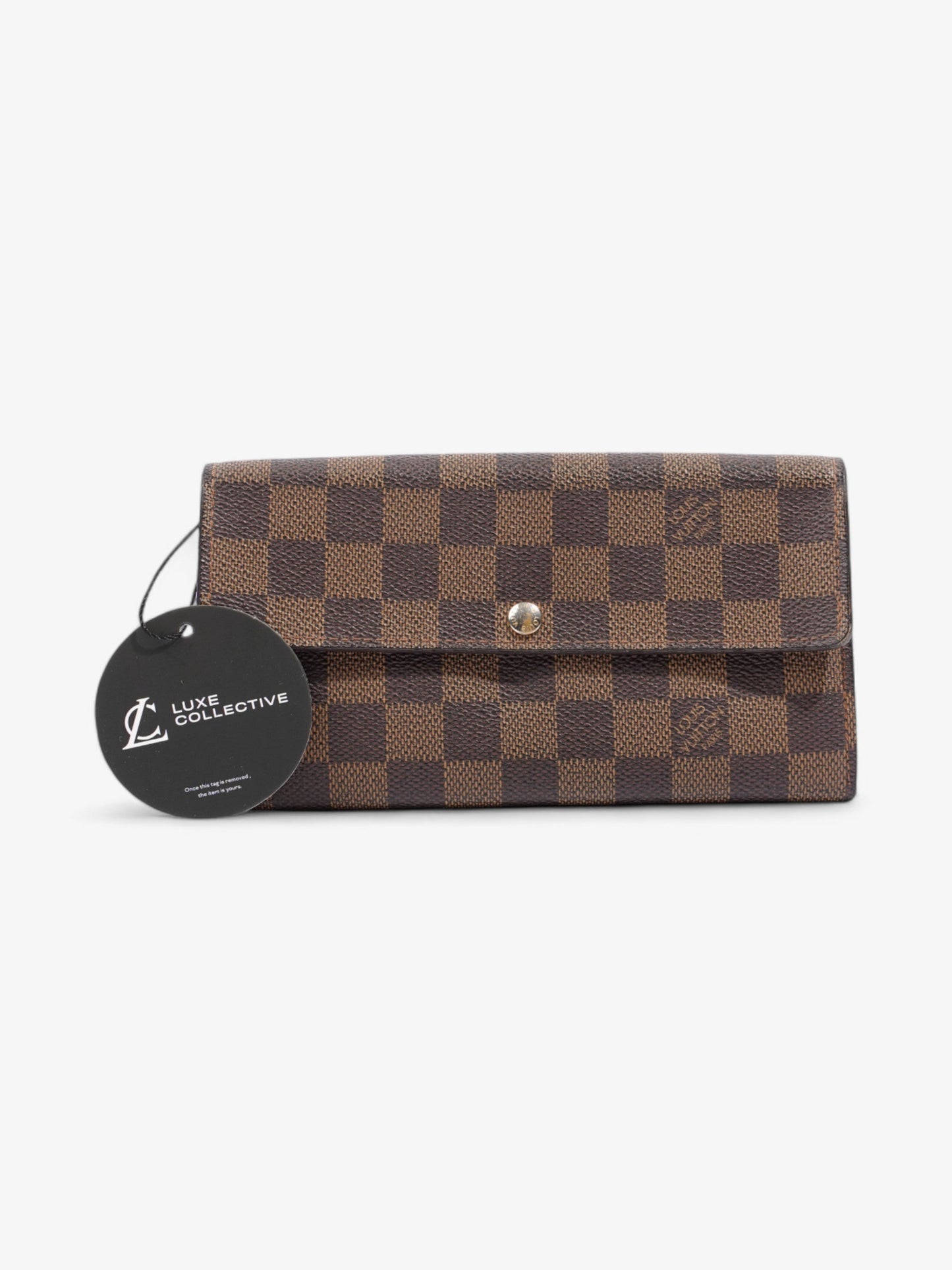 Louis Vuitton Sarah Wallet Damier Ebene Coated Canvas
