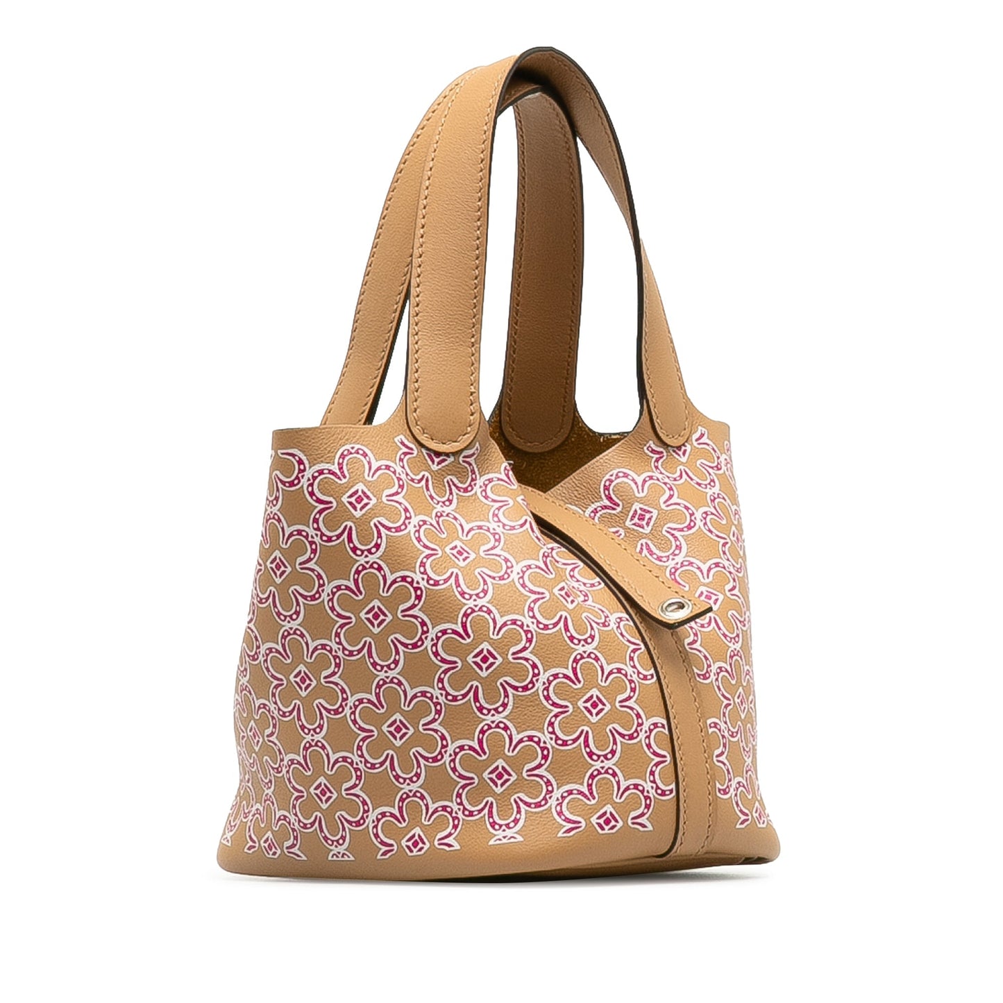 HermÃƒÆ’Ã‚Â¨s Picotin Lock Lucky Daisy Micro Brown Swift Palladium
