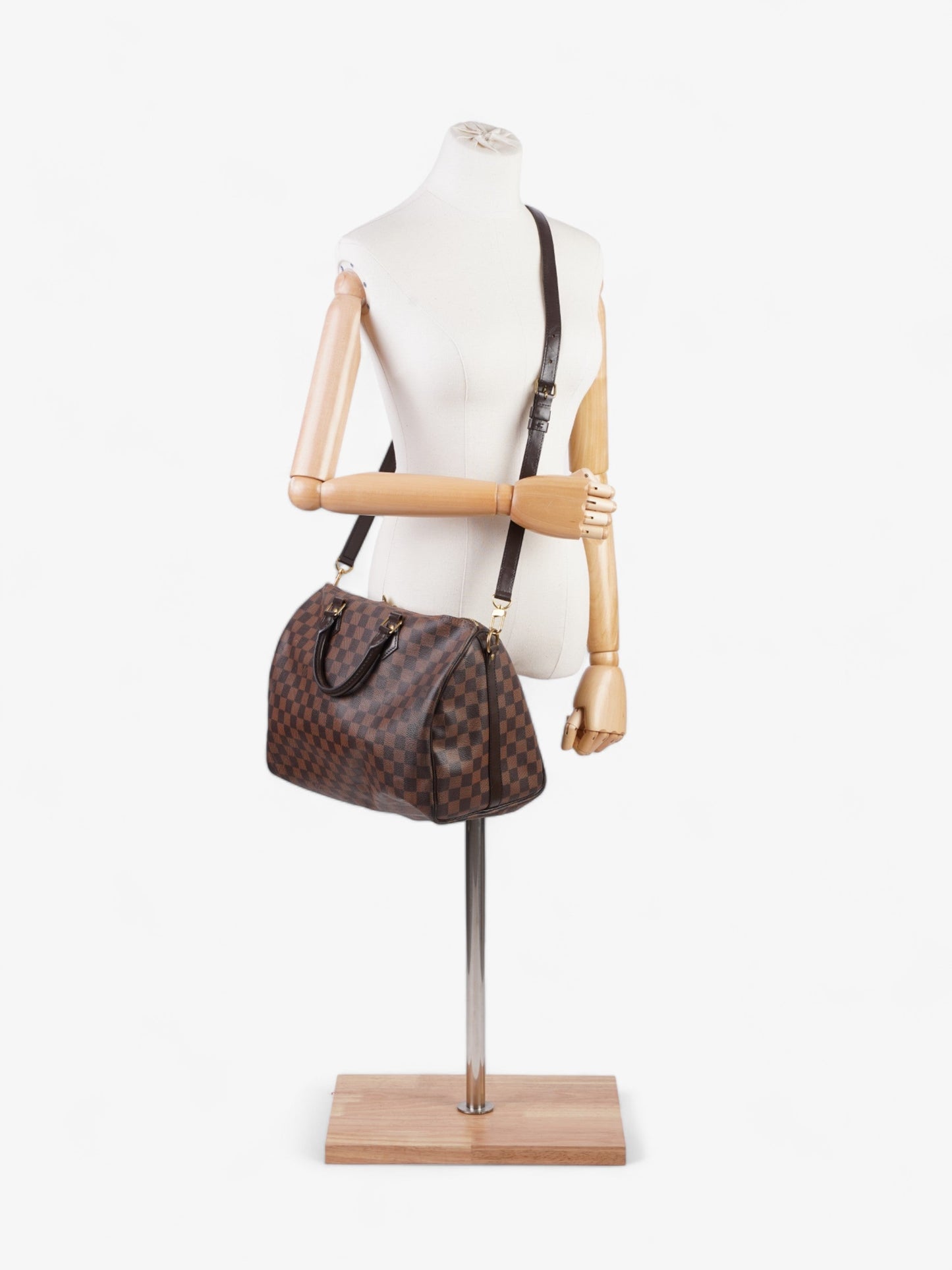Louis Vuitton Speedy Bandouli猫re 35 Damier Ebene Coated Canvas