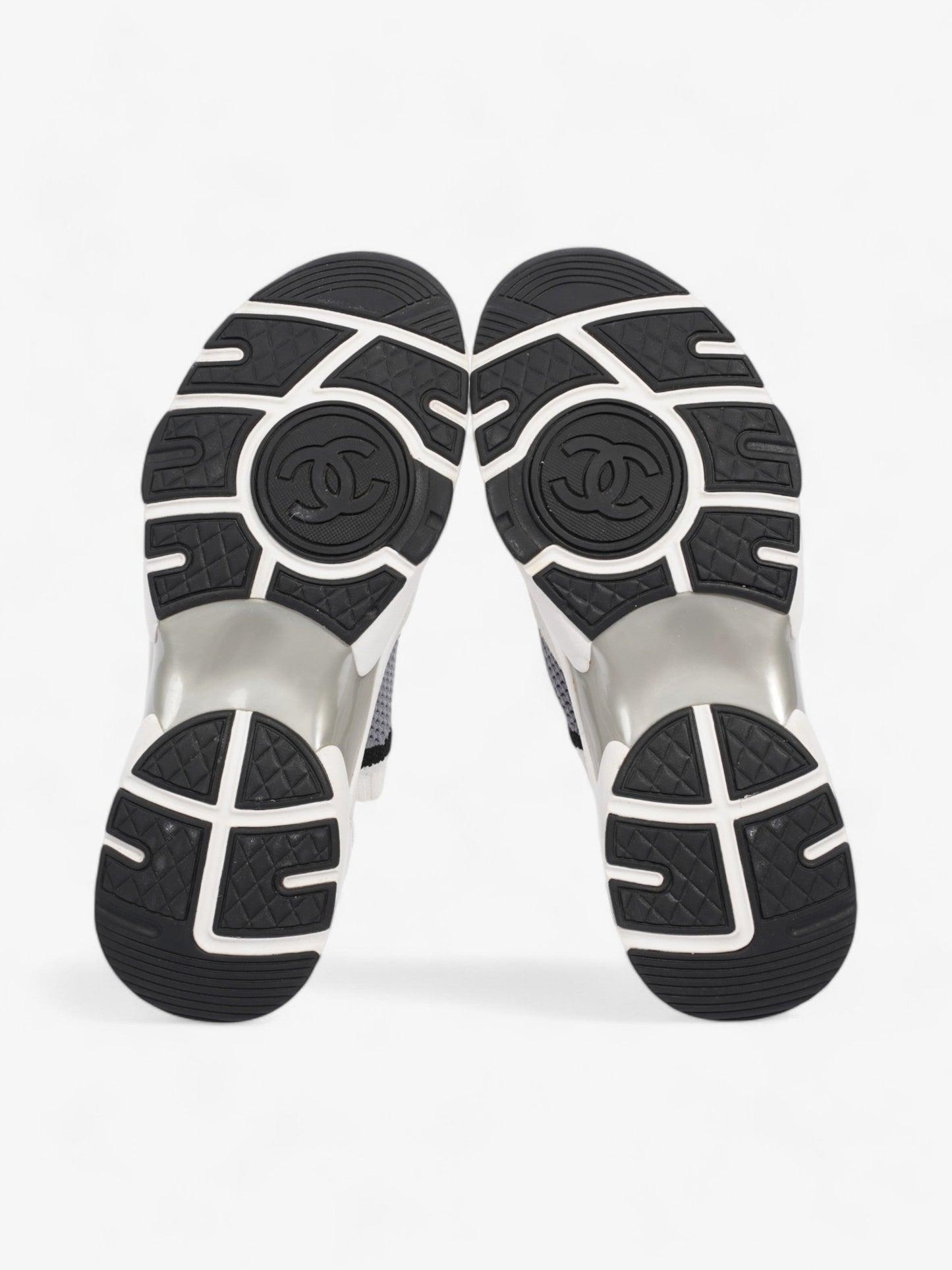 Chanel CC Logo Runners White  / Grey / Black Mesh EU 38 UK 5