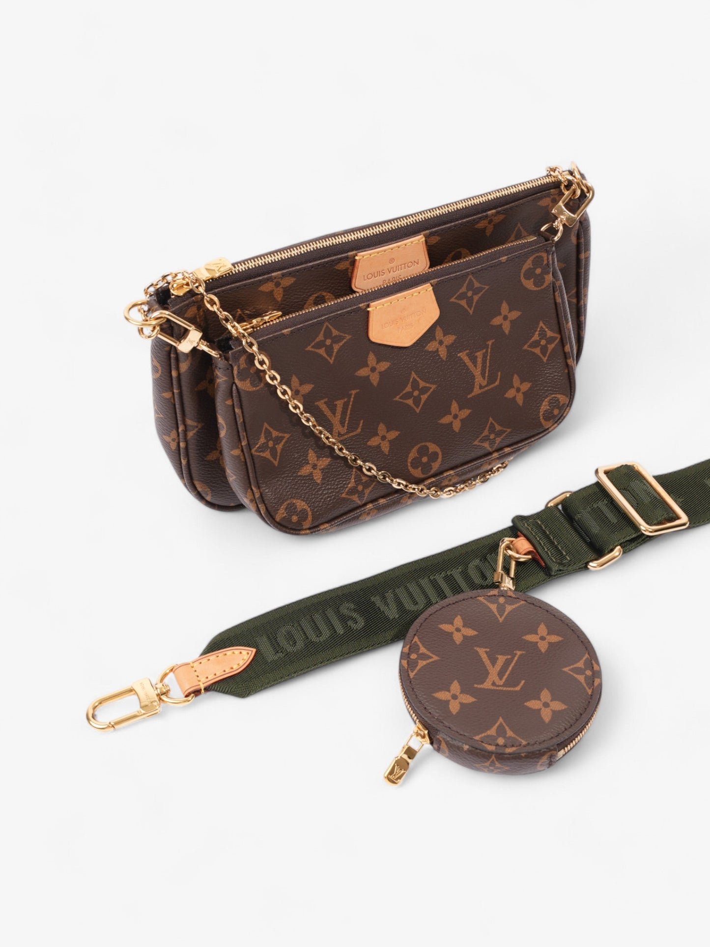 Louis Vuitton Multi Pochette Accessoires Monogram / Khaki Coated Canvas