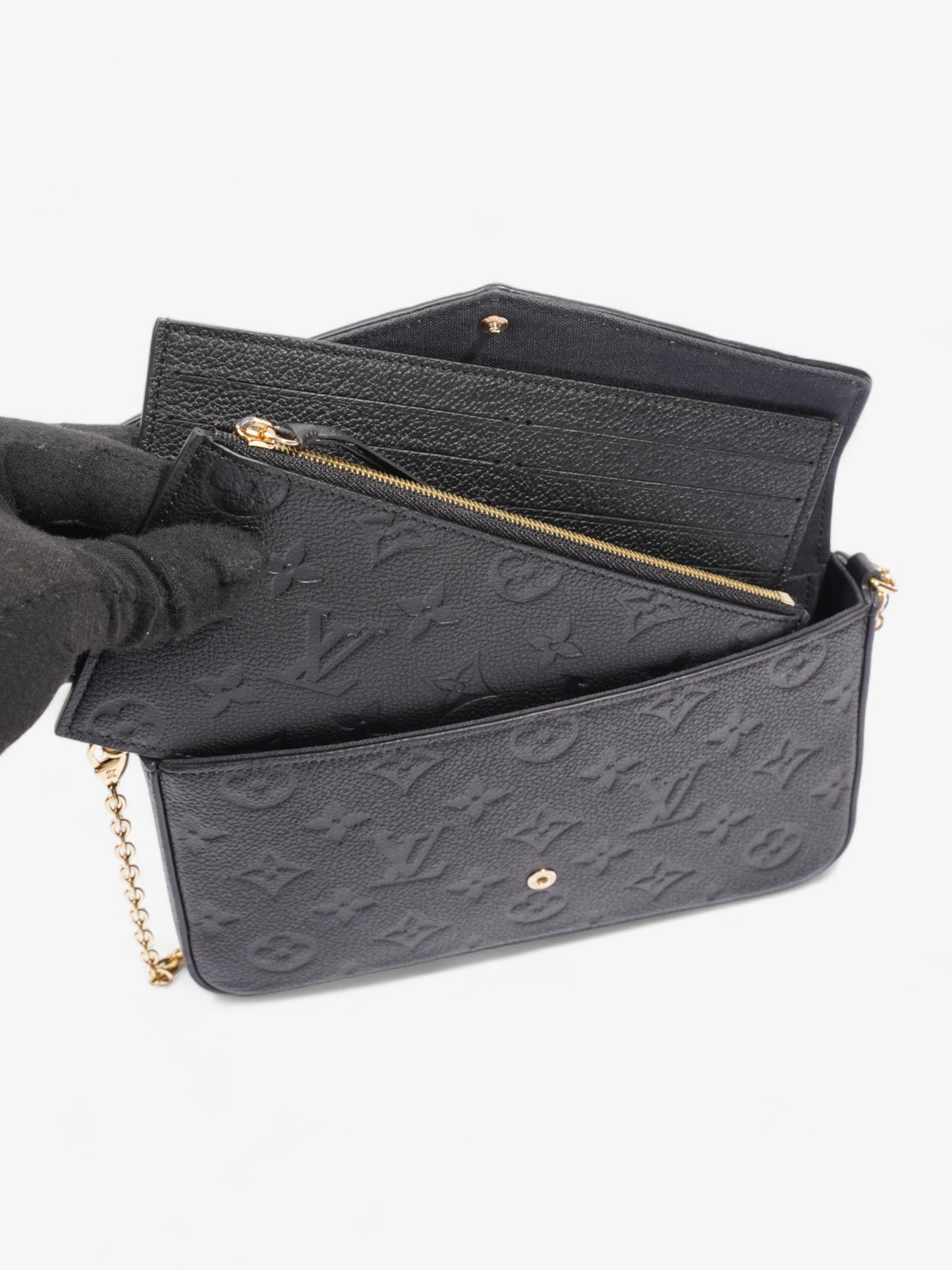 Louis Vuitton Pochette Felicie  Black Empreinte Leather