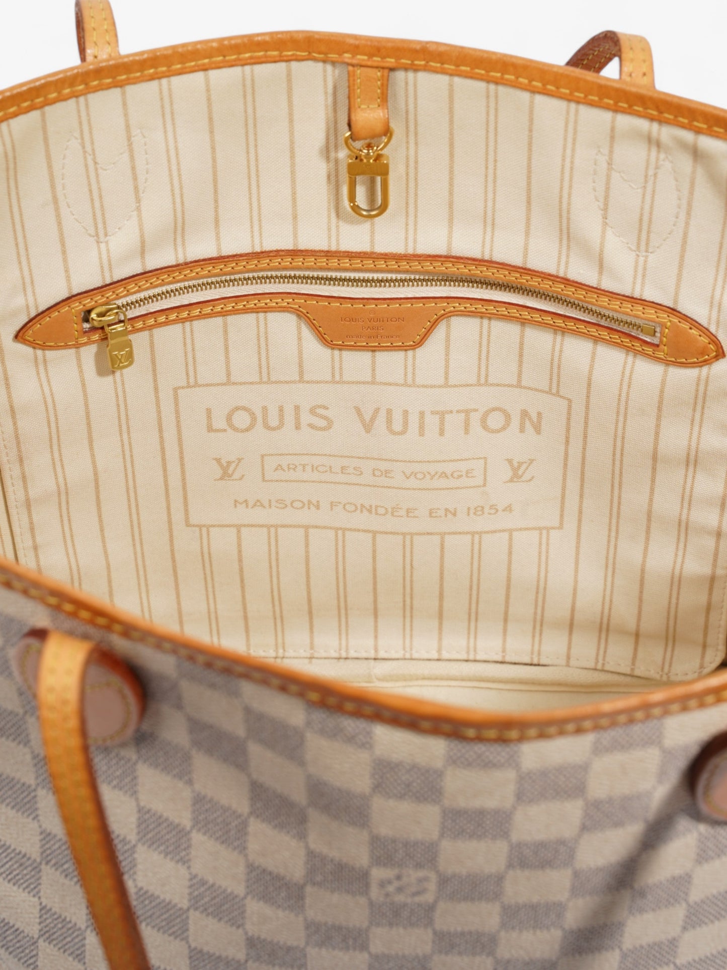 Louis Vuitton Neverfull Damier Azur Coated Canvas MM