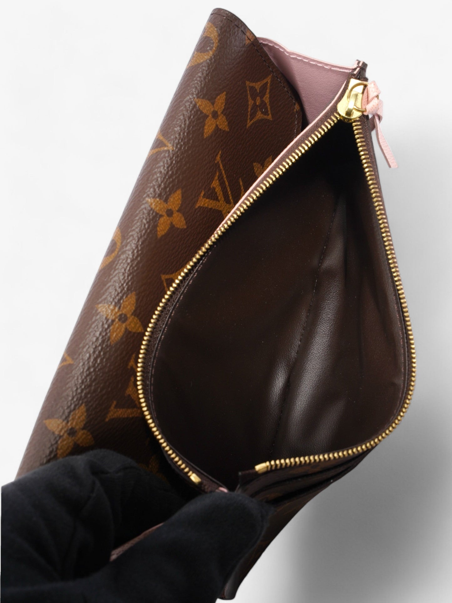 Louis Vuitton Emilie Wallet Monogram / Rose Ballerine Coated Canvas