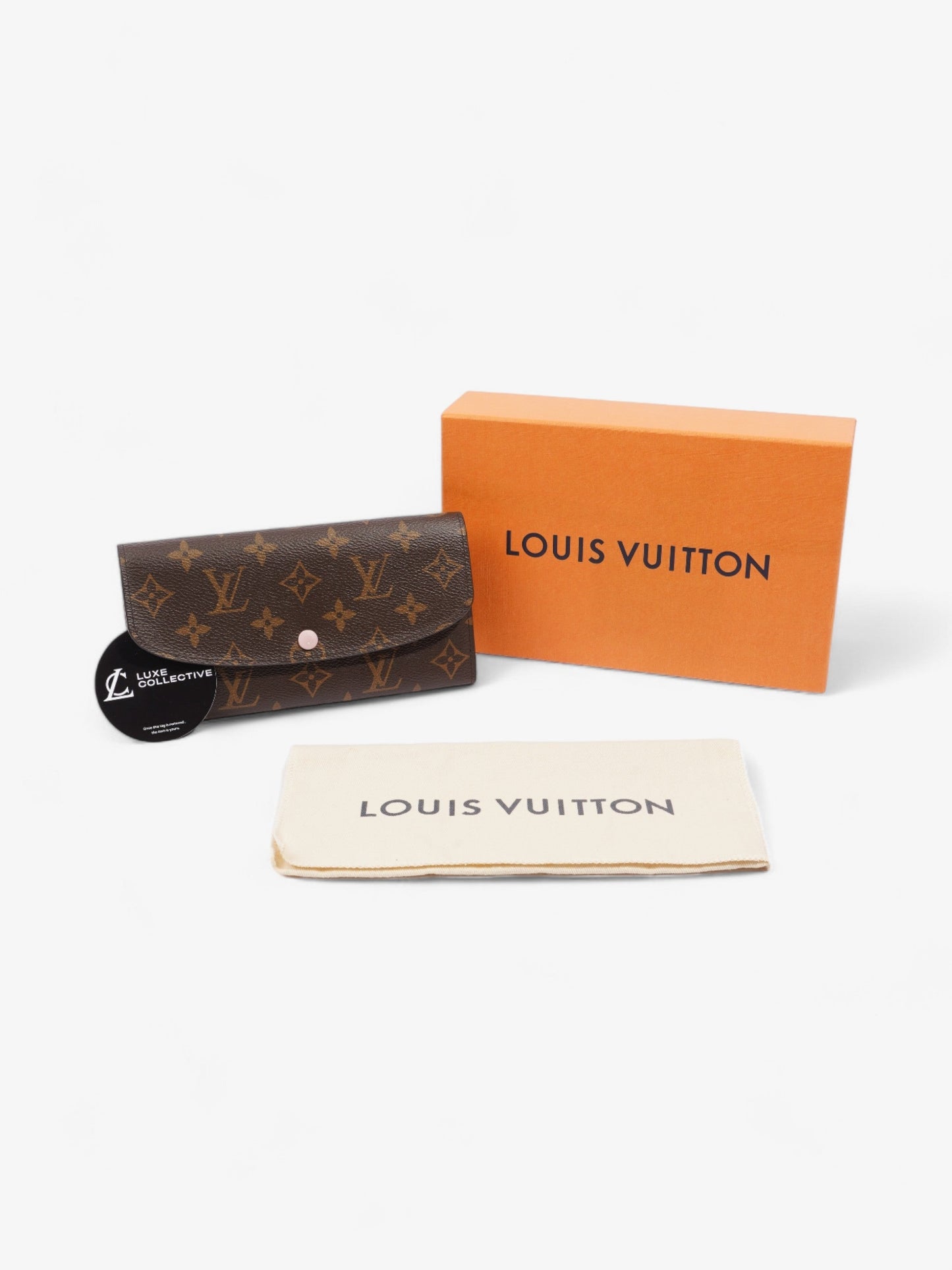 Louis Vuitton Emilie Wallet Monogram / Rose Ballerine Coated Canvas