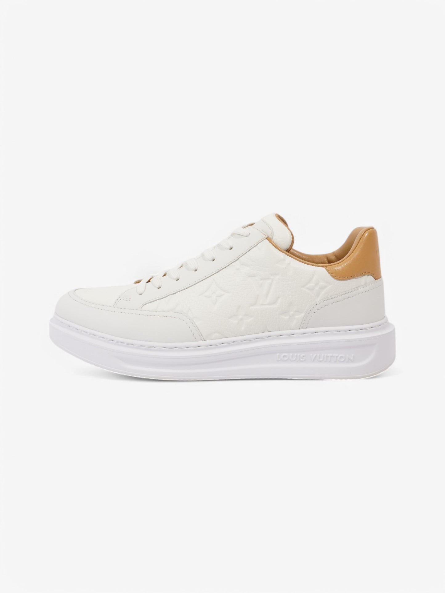 Louis Vuitton Beverley Hills White  / Beige  Leather EU 41.5 UK 7.5