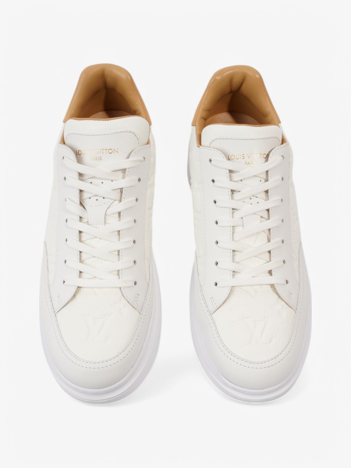 Louis Vuitton Beverley Hills White  / Beige  Leather EU 41.5 UK 7.5