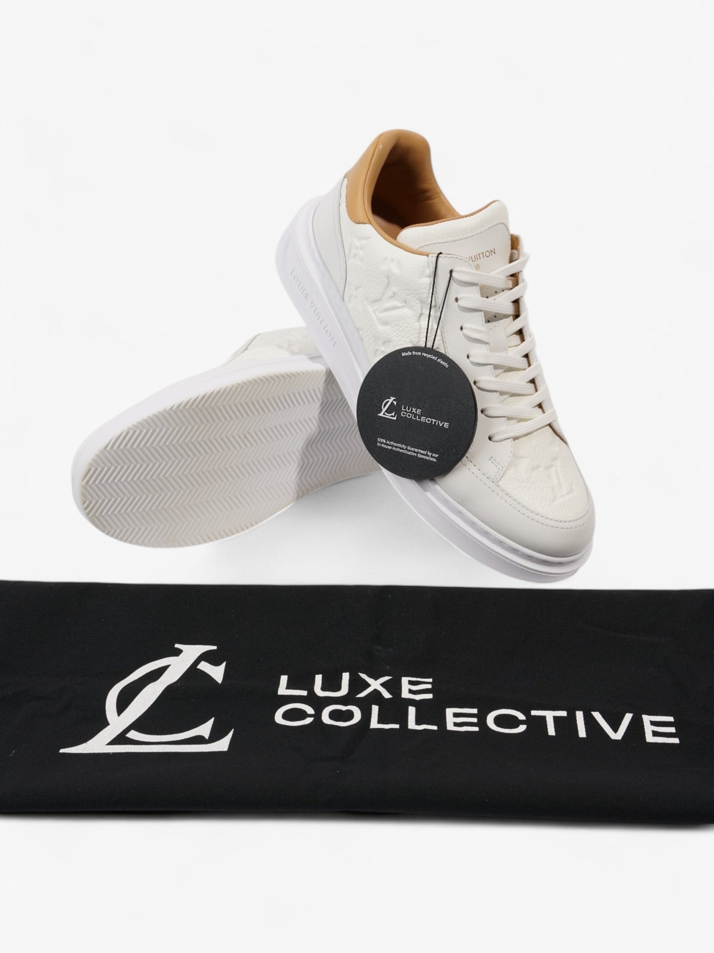 Louis Vuitton Beverley Hills White  / Beige  Leather EU 41.5 UK 7.5