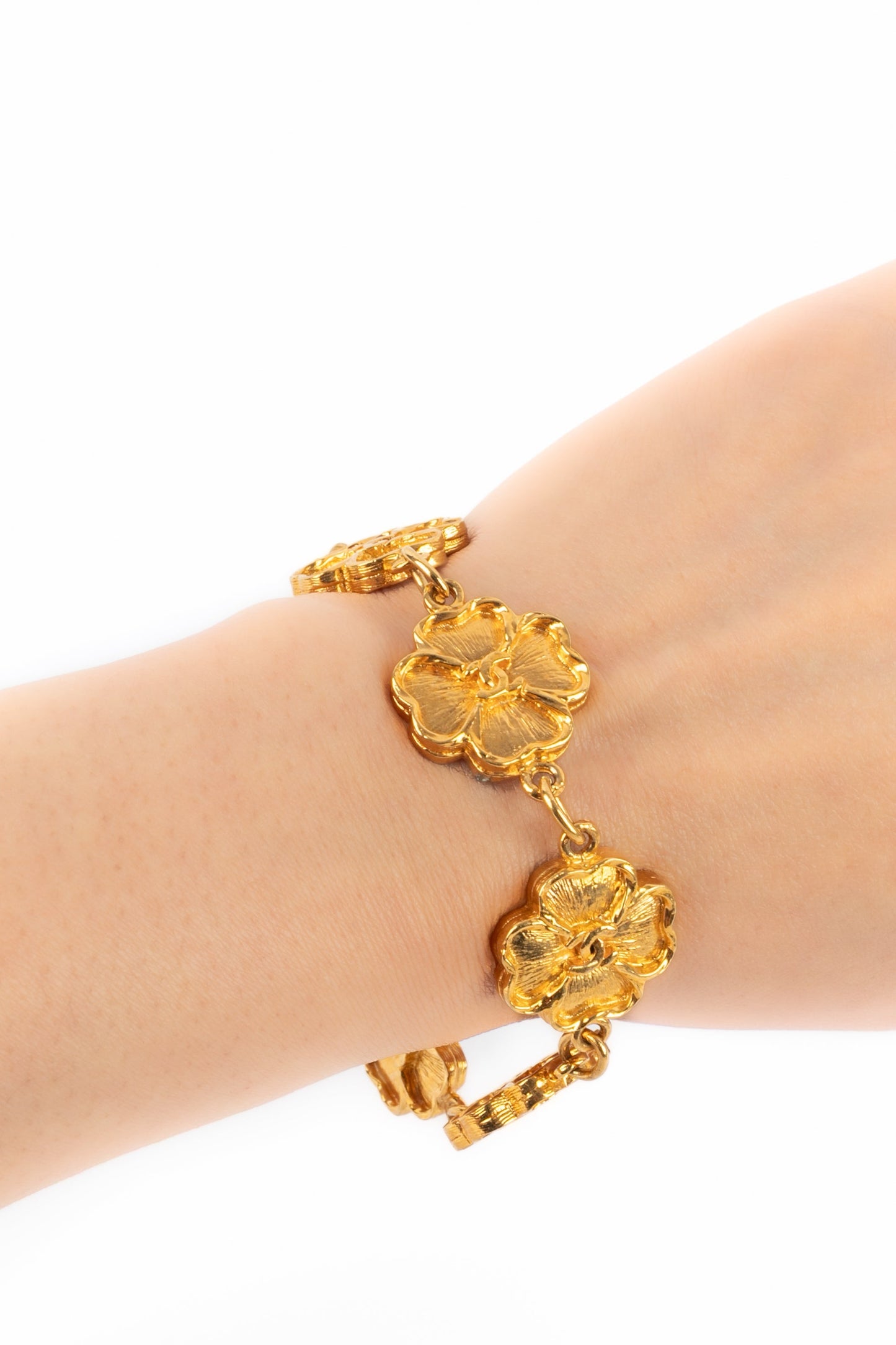 Bracelet trÃ¨fles Chanel 1980's