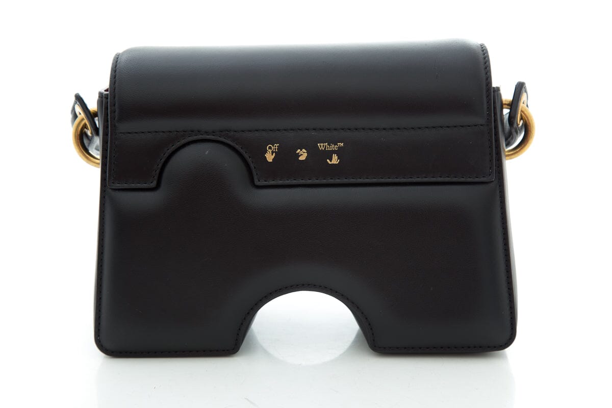 Off White Black Burrow Leather Handbag