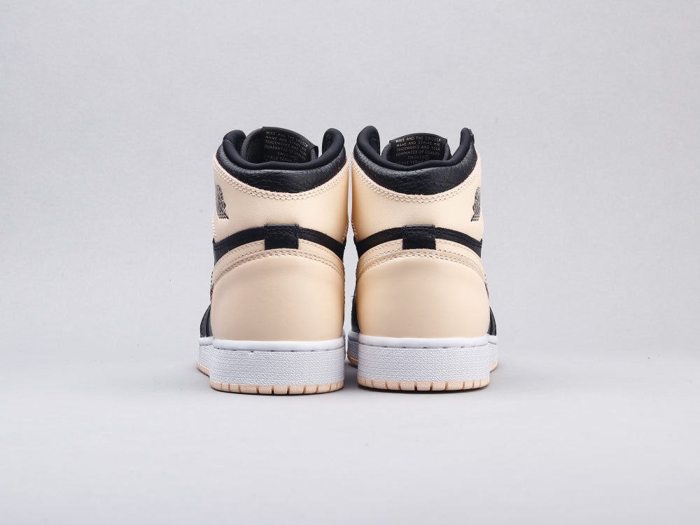 GLM - AJ1 black pink toe women's shoes