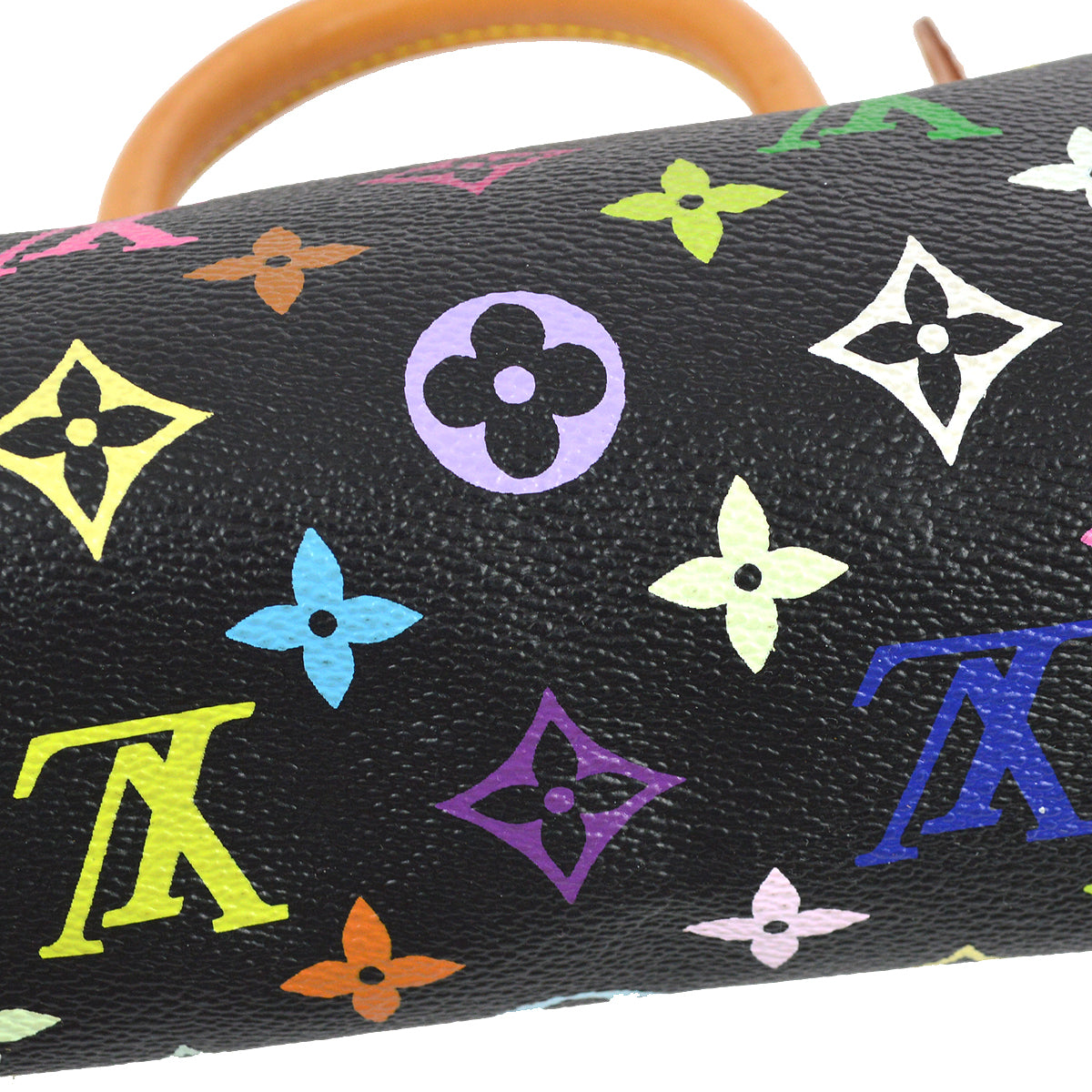 Louis Vuitton 2009 Black Multicolor Mini Speedy Handbag M92644