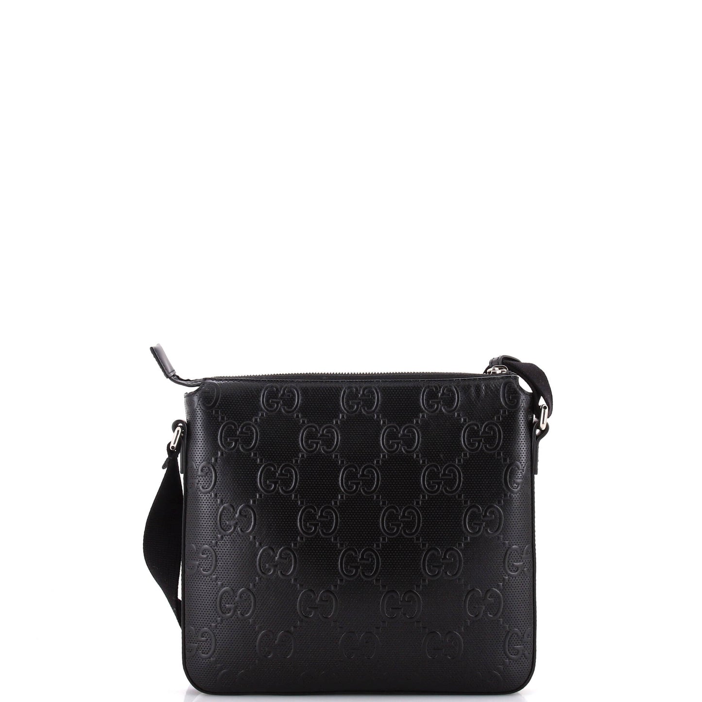 Signature Zip Messenger Bag Guccissima Leather Small