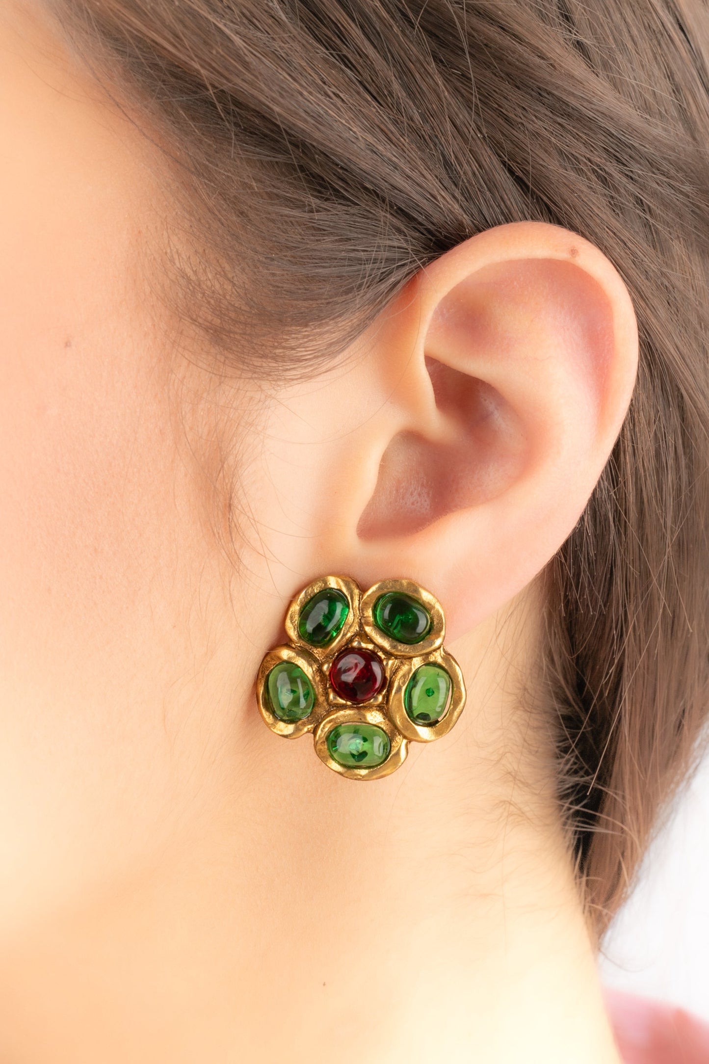 Boucles d'oreilles fleurs Chanel