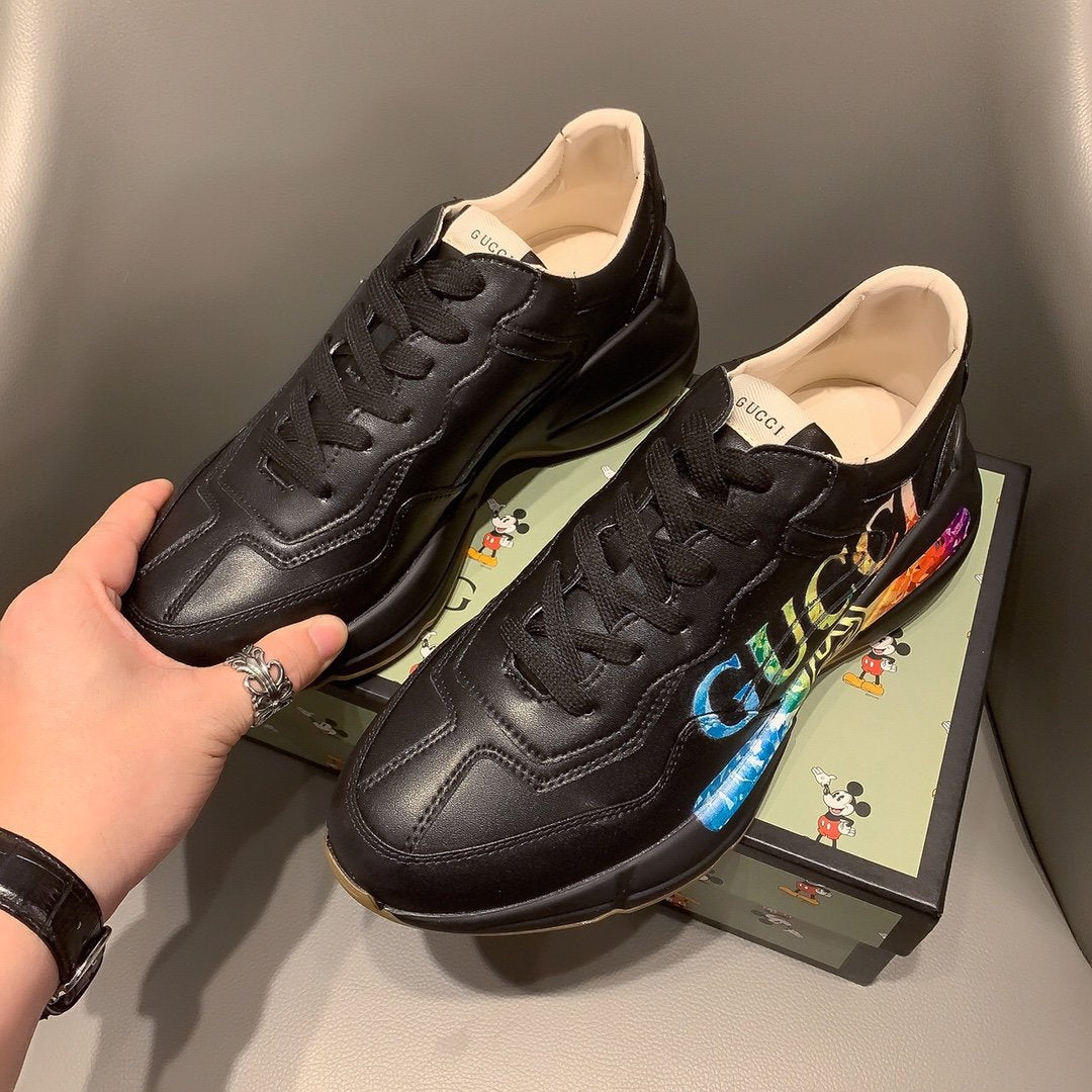 GLM-GCI  RHYTON VINTAGE TRAINER BLACK SNEAKER 145