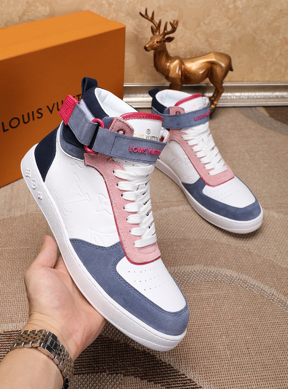 GLM - LUV Rivoli High Pink Blue White Sneaker
