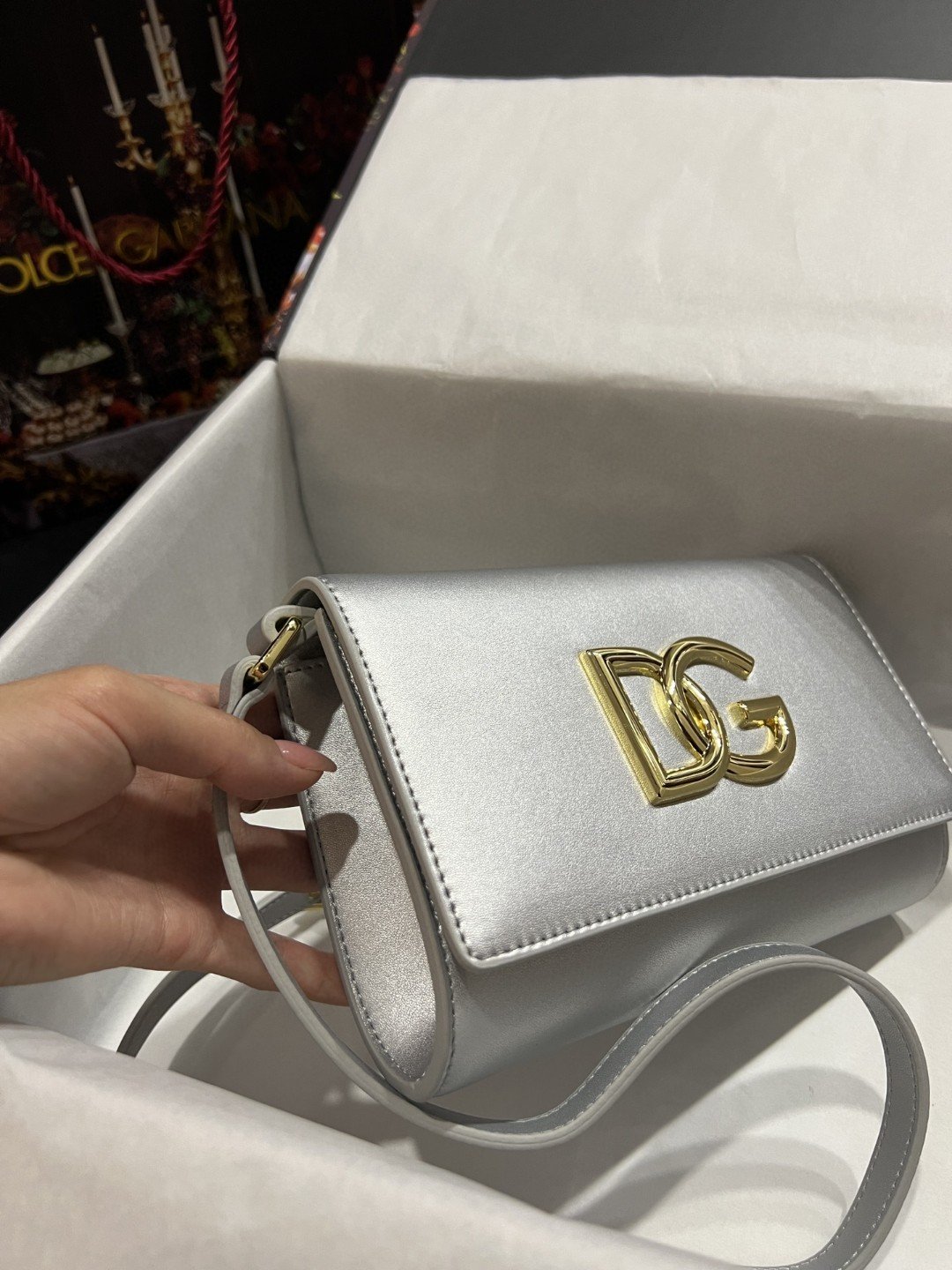 GLAMI 3.5 Clutch Silver For Women 8.3in/21cm GLAMI