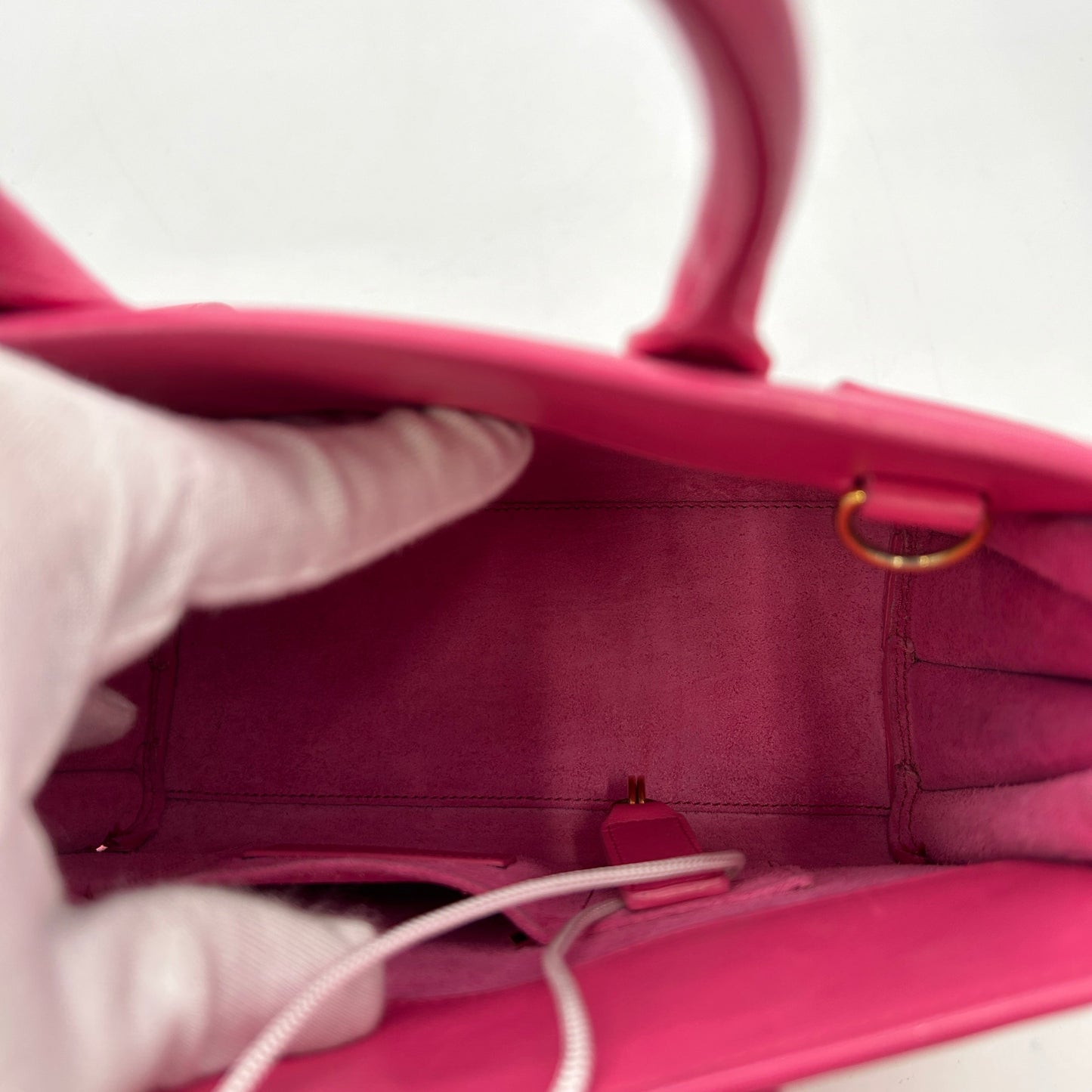 SAINT LAURENT Calfskin Nano Sac De Jour Bubblegum LA1084