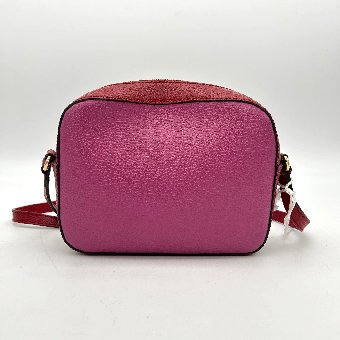Gucci Soho Small Shoulder Bag in pink and red leather LA12338