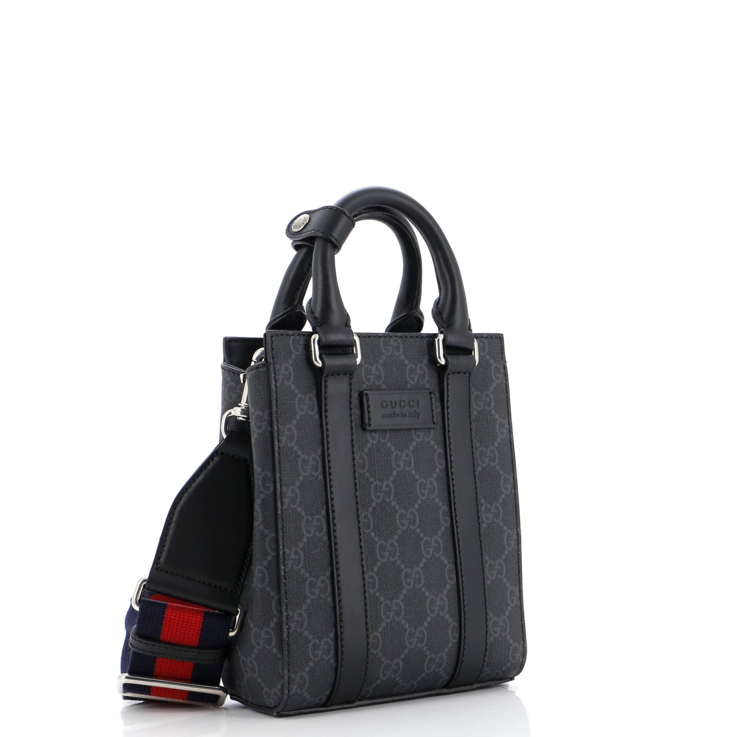 Convertible Web Open Tote GG Coated Canvas Mini