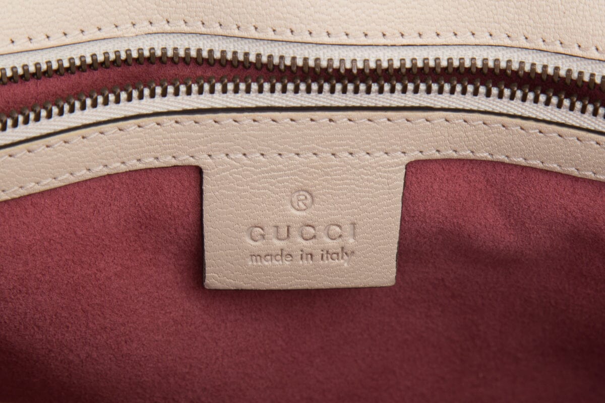 Gucci Cream Calfskin Osiride Future Top Handle Handbag