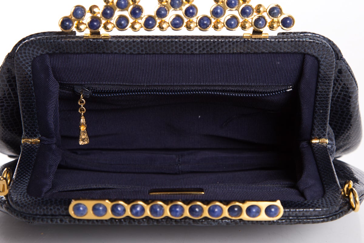 Judith Leiber Navy Evening Bag