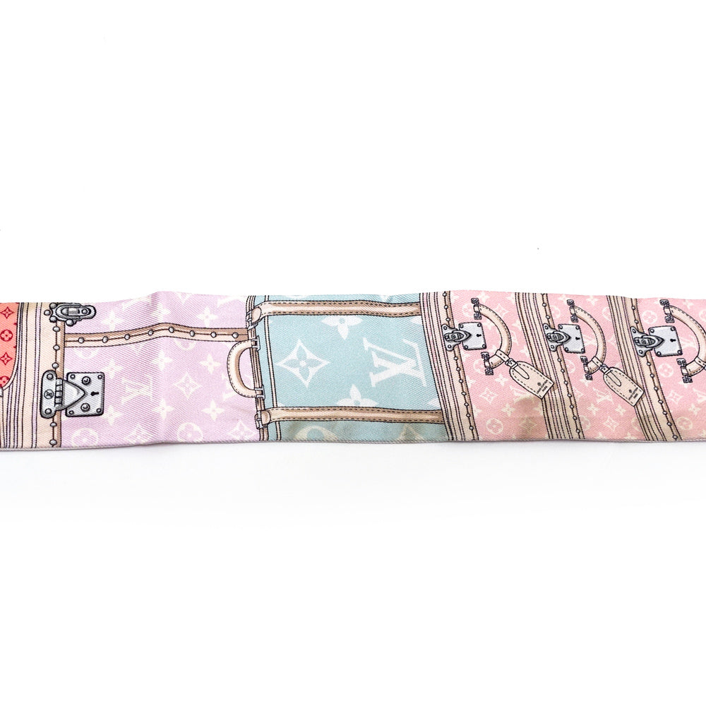 Louis Vuitton Band BB Retsgo M76441 Pink Long Wardrobe LV Logo Monogram Design Silk