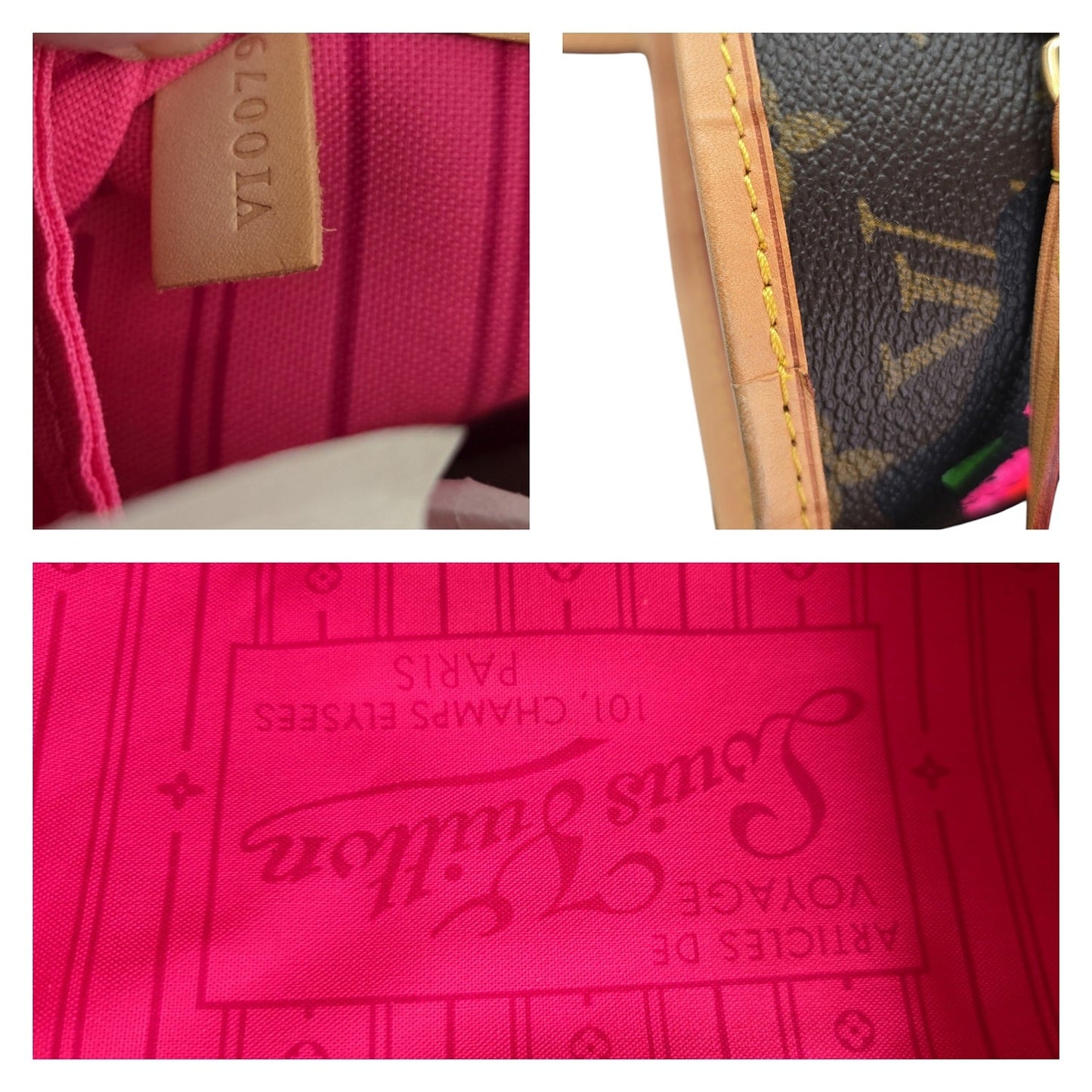 Louis Vuitton Neverfull MM Stephen Sprouse Monogram Roses