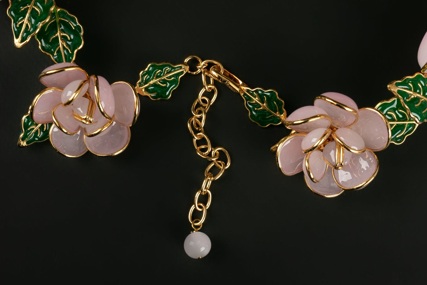 Collier en pÃƒÆ’Ã‚Â¢te de verre rose Augustine