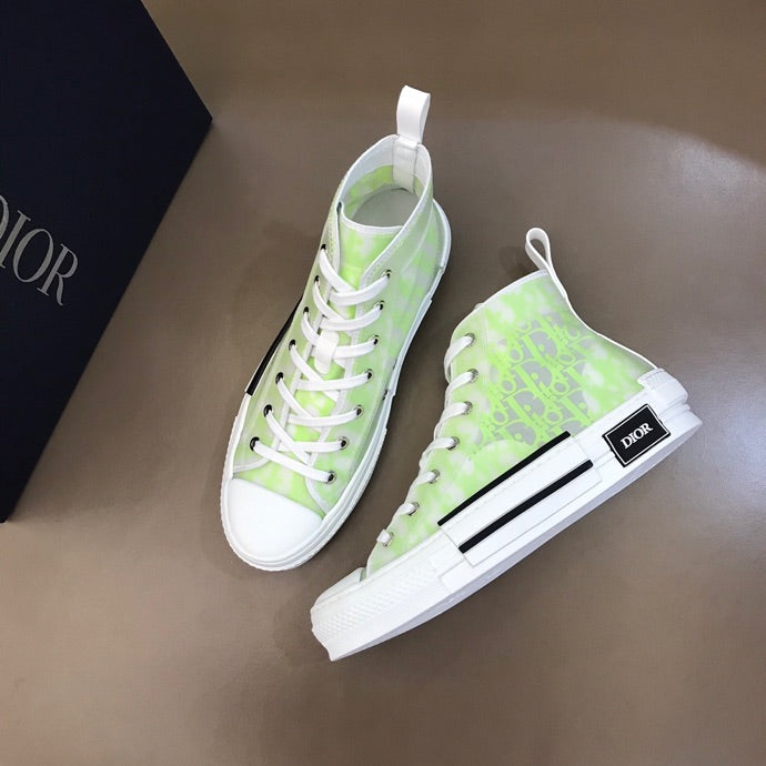 GLM - DIR B23 White and Yellow HIGH-TOP SNEAKER