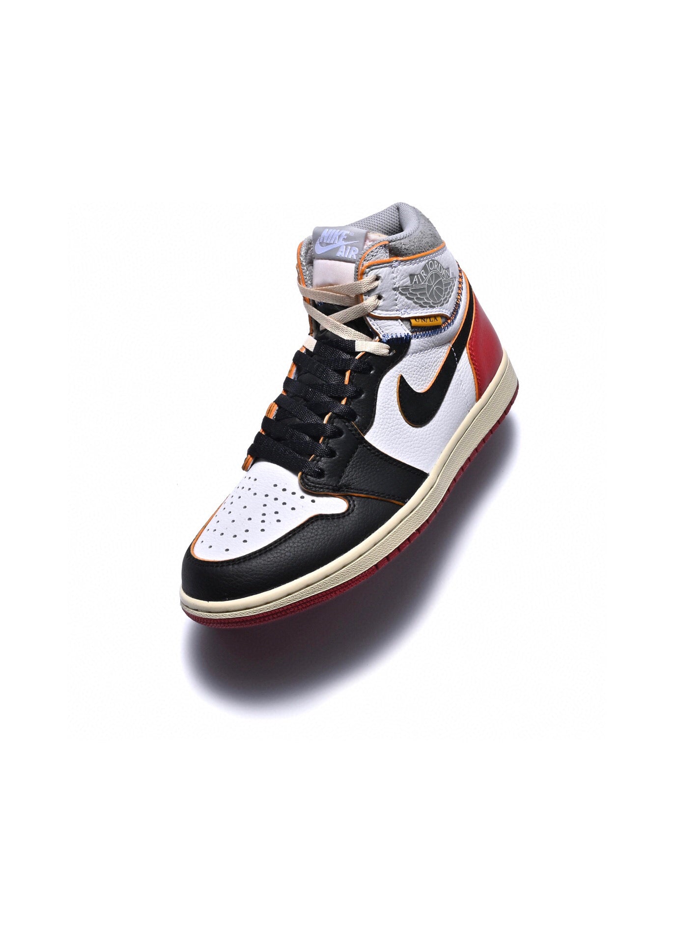 GLM - Union x AJ1 High white and red stitching