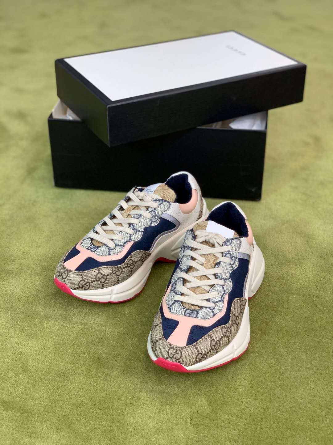GLM-GCI Rhyton GG Brown Pink Sneaker 046