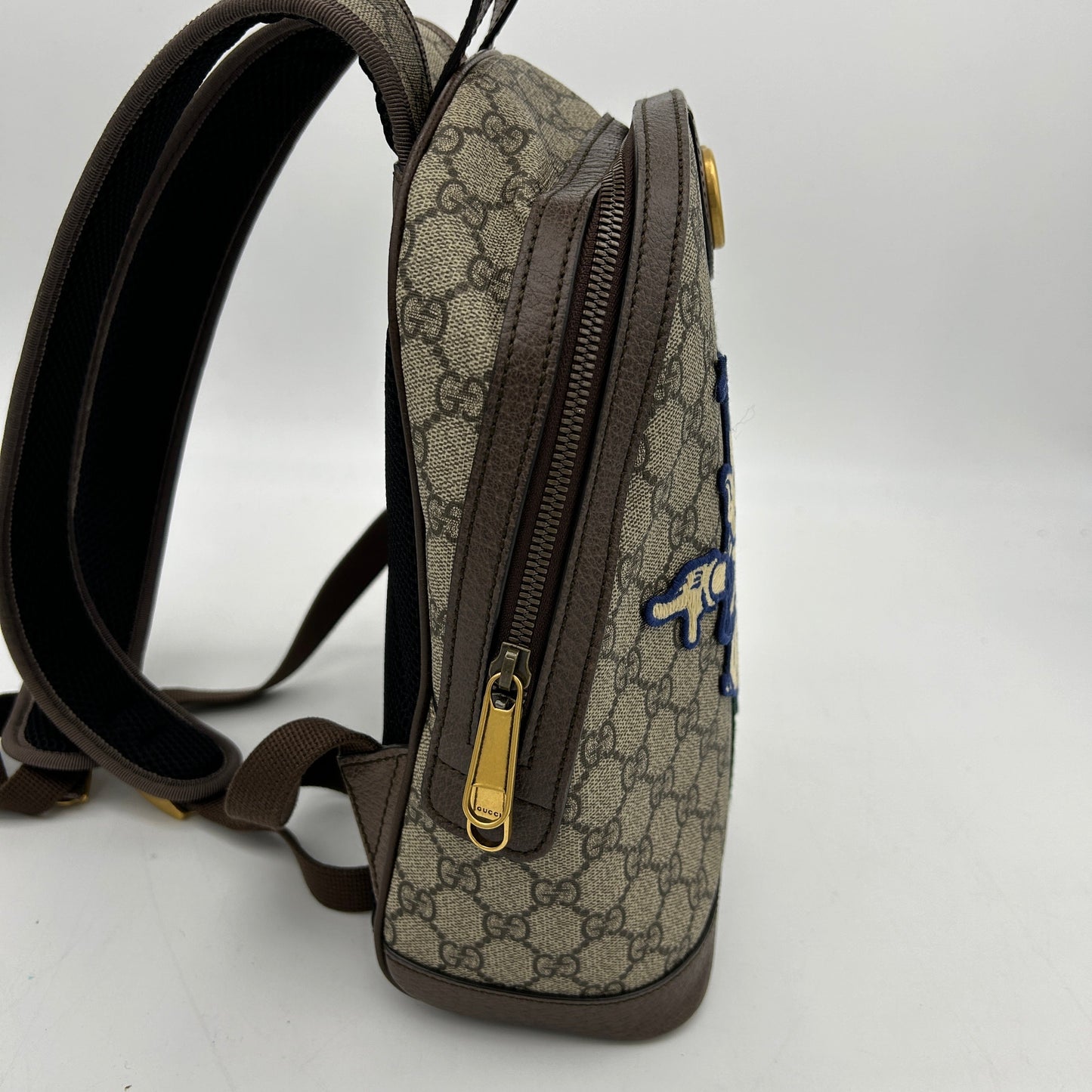 Gucci GG Supreme Canvas Three Little Pigs Brown Backpack