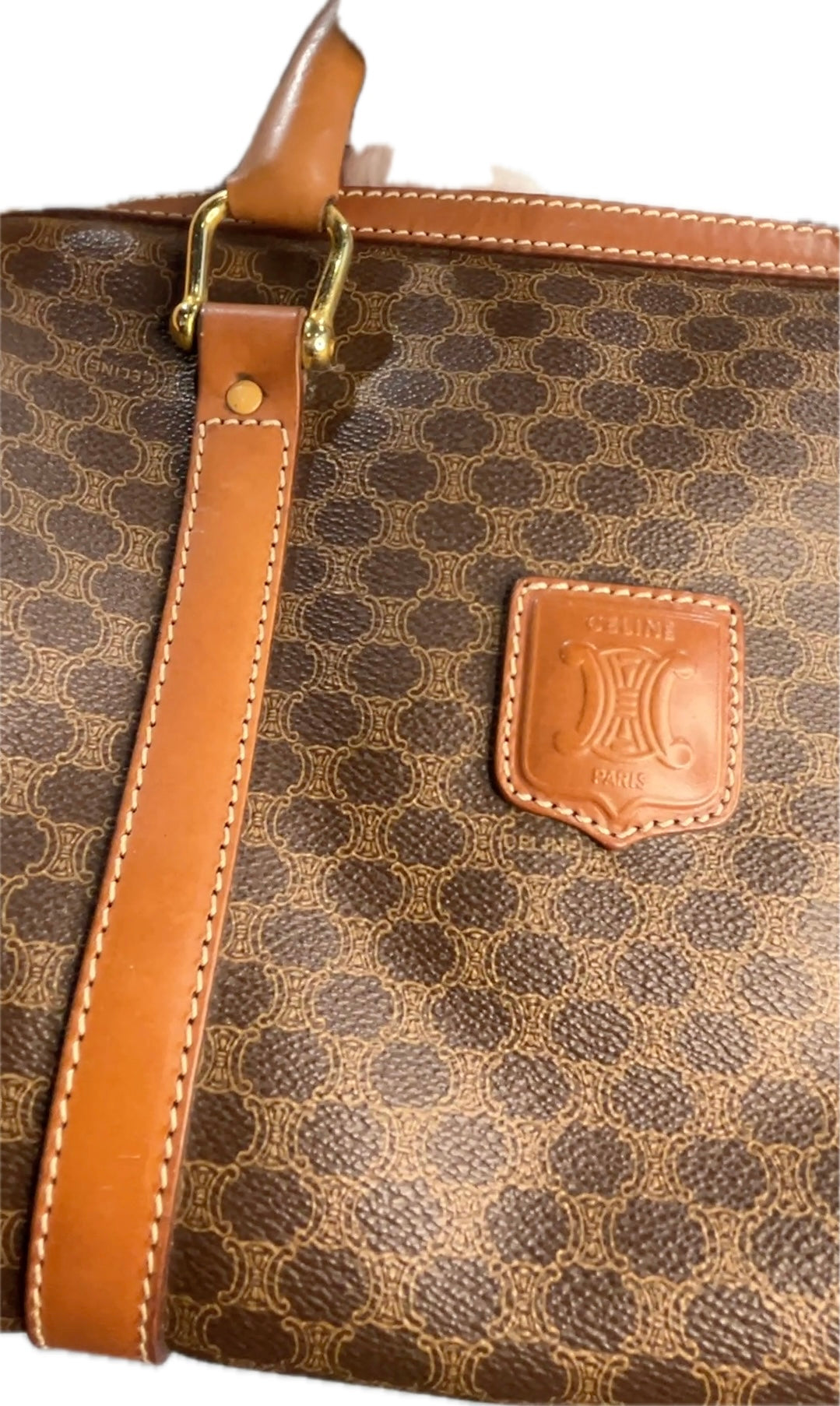 CÃƒÆ’Ã‚Â©line Macadam Brown Canvas Travel Bag ce5522cc