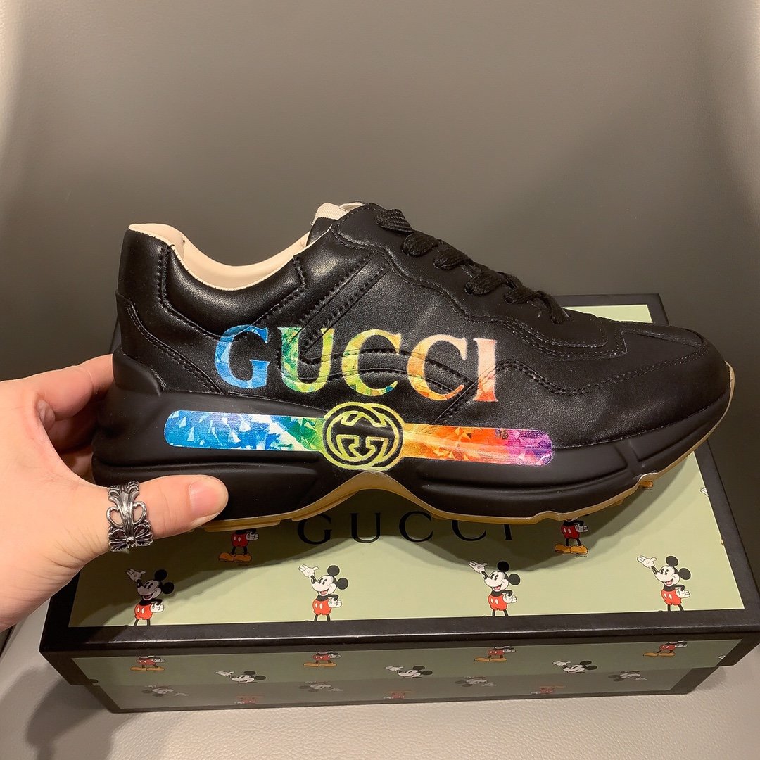 GLM-GCI  RHYTON VINTAGE TRAINER BLACK SNEAKER 145