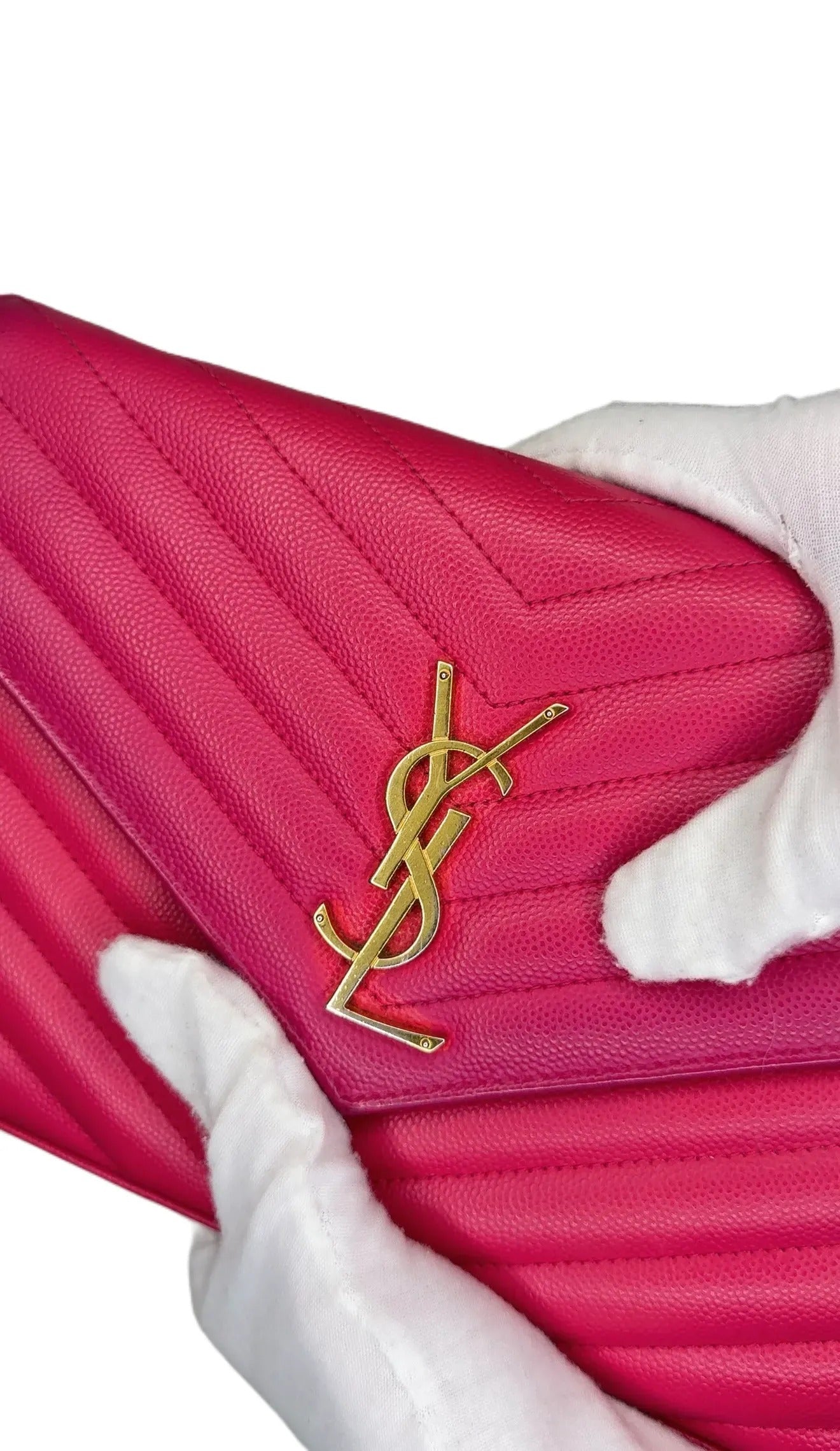 Saint Laurent Monogram MatelassÃƒÆ’Ã‚Â© Cassandre Wallet on Chain B4-36