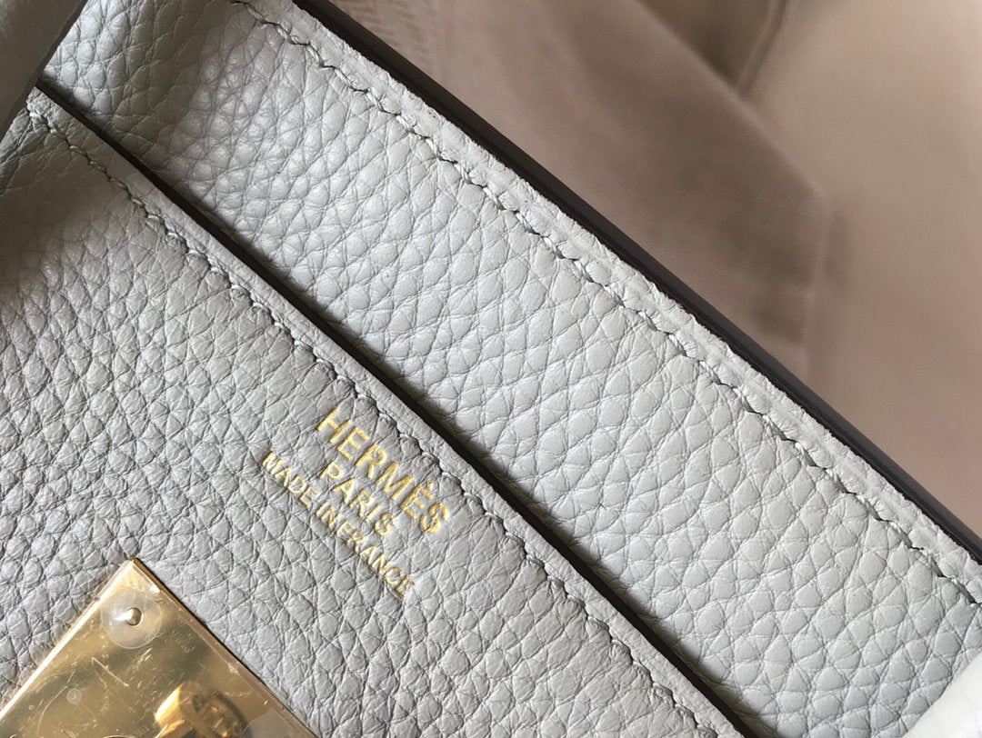 GLAMI Birkin White For Women Gold-Toned Hardware 11in/30cm