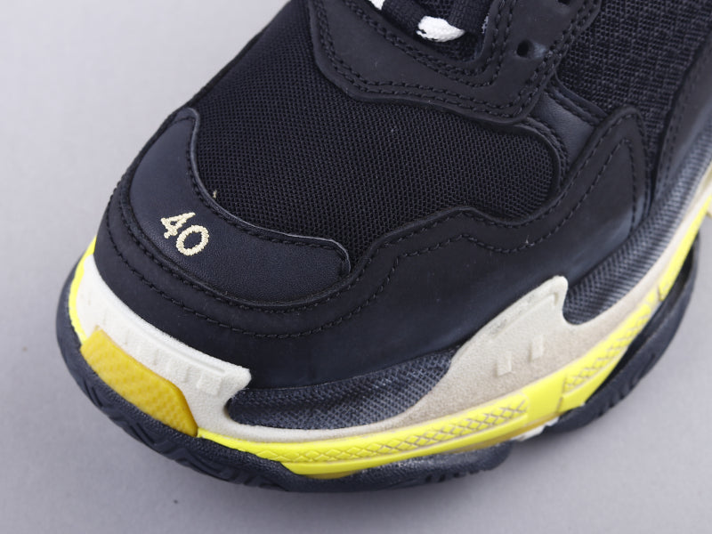 GLM - Bla Triple S Black And Yellow Sneaker