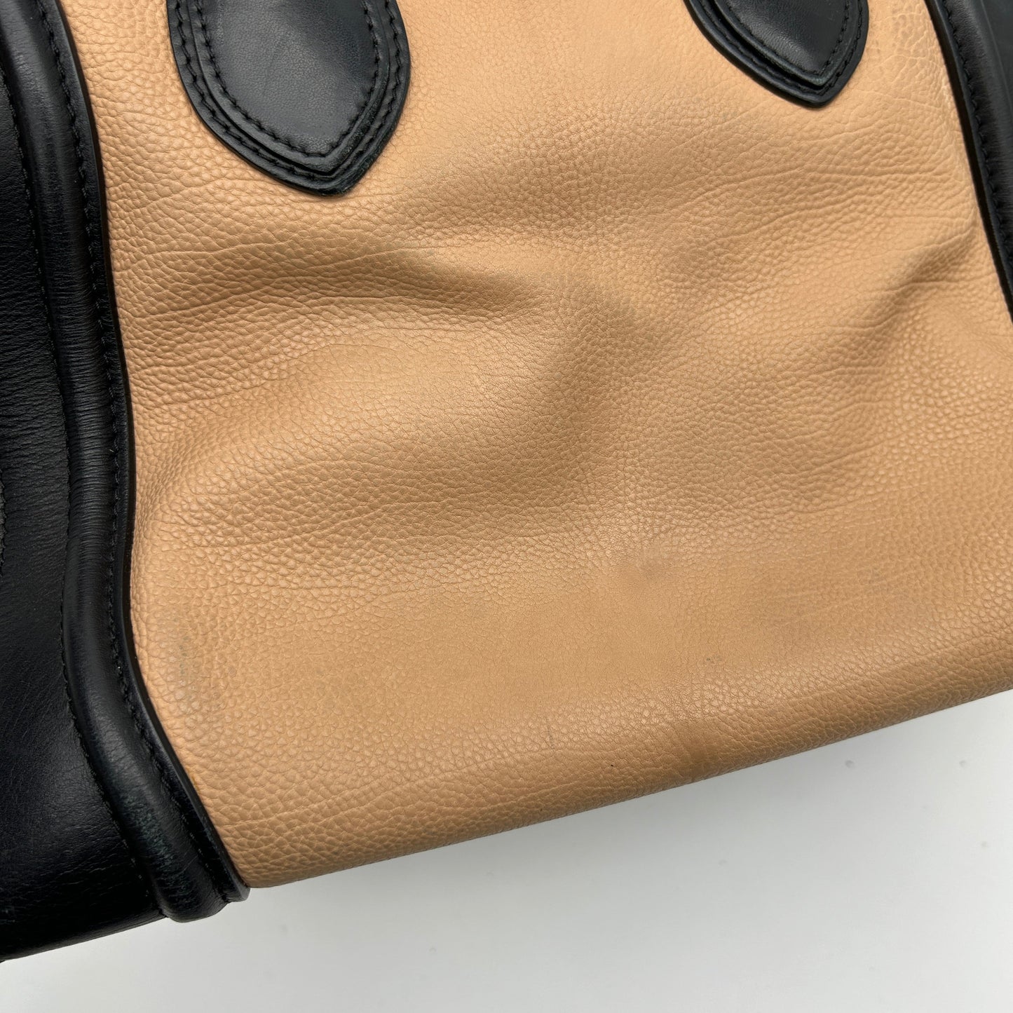 Celine Mini Luggage Tri-Color Anthracite Satin Calfskin Handbag