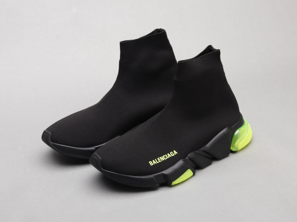 GLM - Bla Socks Air Cushion Black Green Sneaker