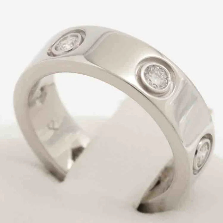 Cartier K18WG Full Diamond Love Ring #50 US5.25