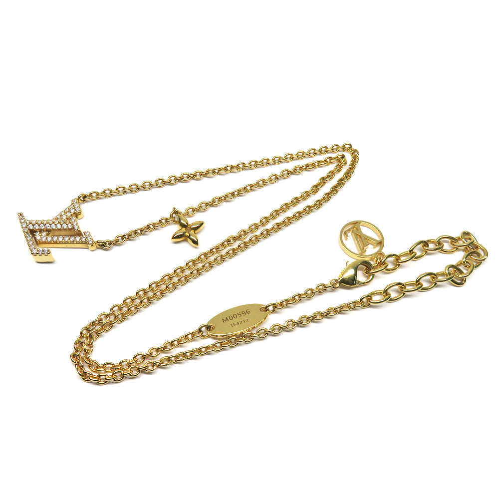 Louis Vuitton LV iconic necklace M00596 penchant g metal straws men  jewelry accessories cleaned