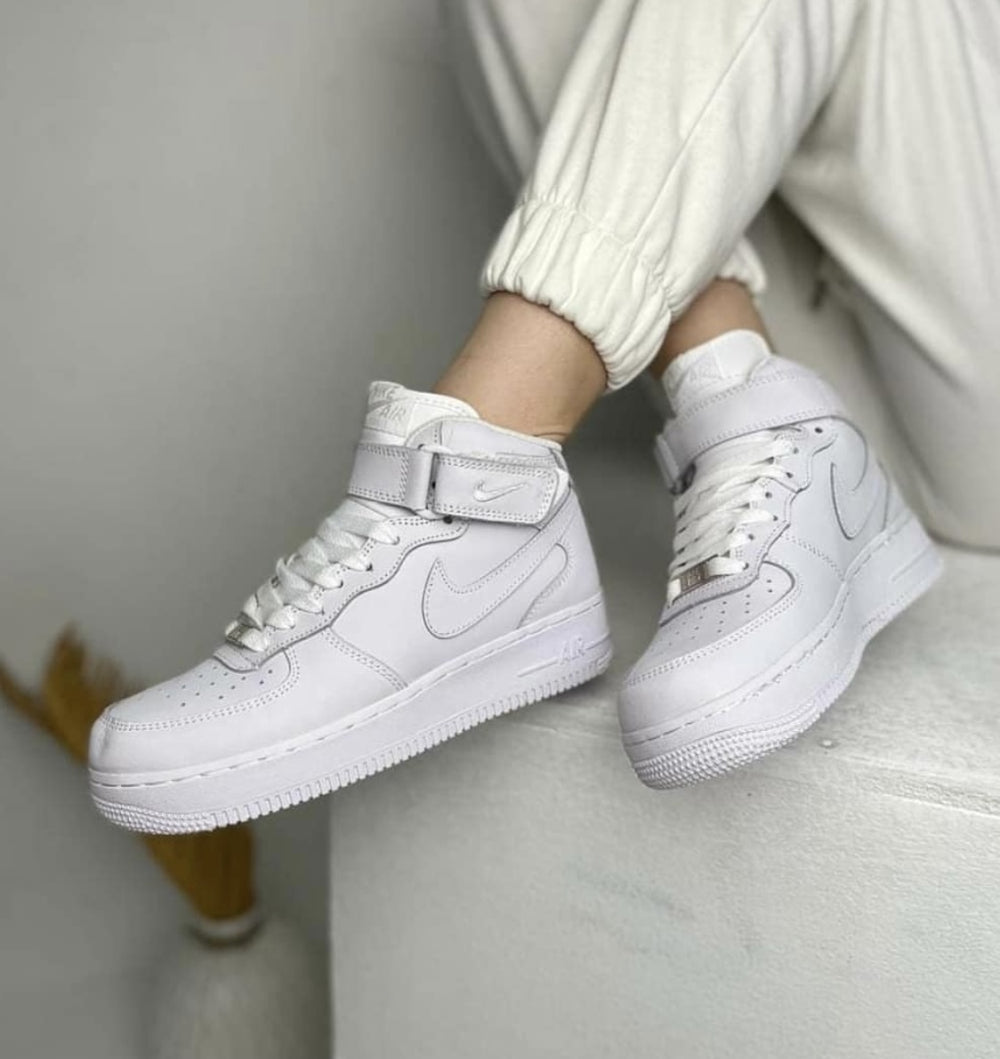 GLM - AF1 pure white mid-top